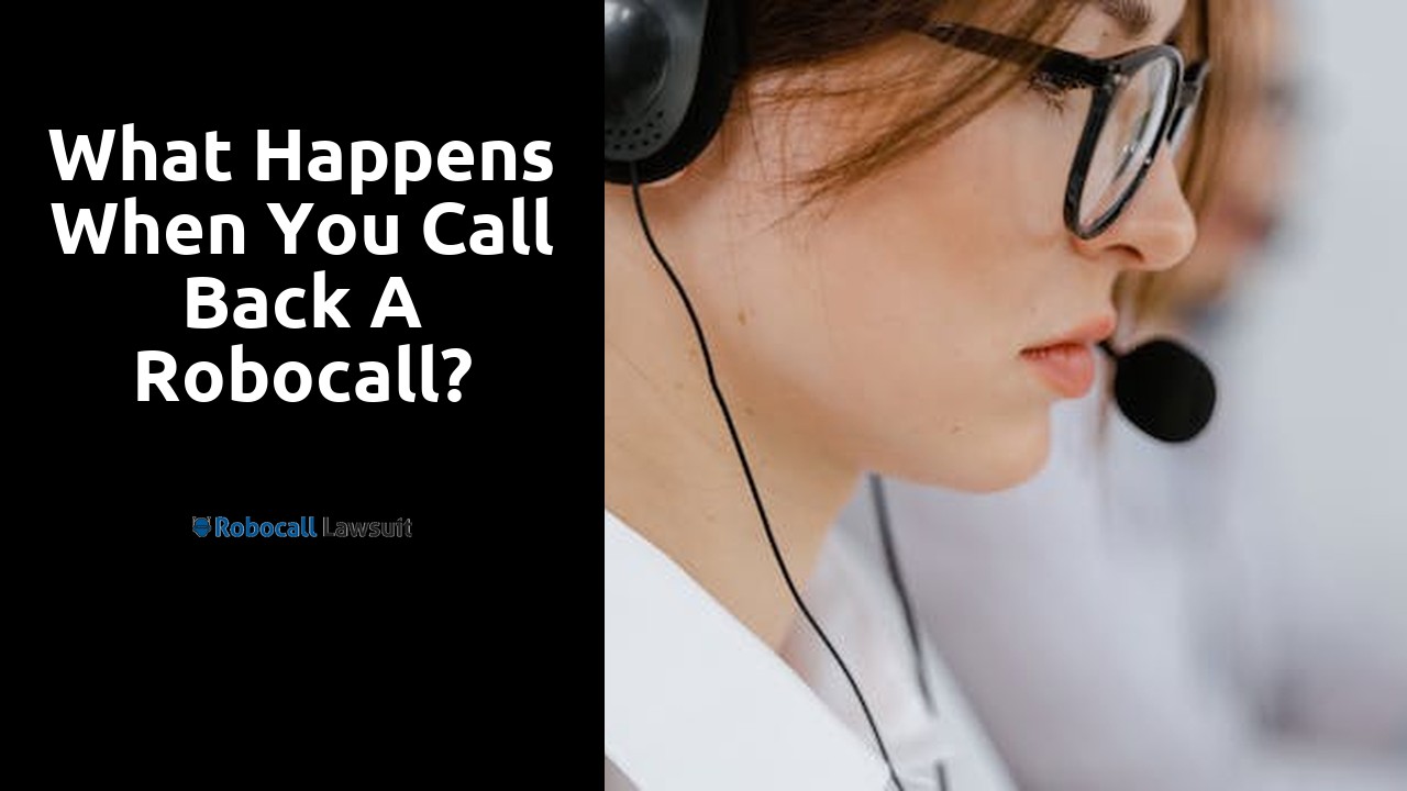 What happens when you call back a robocall?